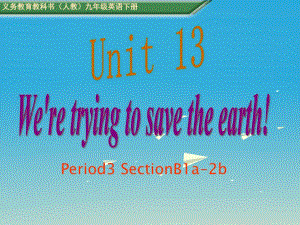 九年級(jí)英語全冊(cè) Unit 13 We’re trying to save the earth Period 3教學(xué)課件 （新版）人教新目標(biāo)版