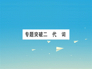 中考英語總復習 第一部分 語法專題 專題突破二 代詞課件 人教新目標版