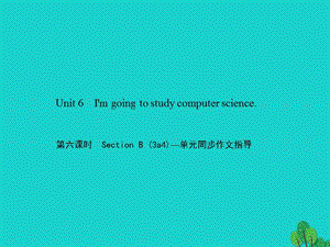 八年級(jí)英語上冊(cè) Unit 6 I'm going to study computer science（第6課時(shí)）Section B（3a-4）同步作文指導(dǎo)課件 （新版）人教新目標(biāo)版