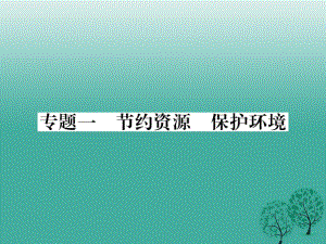 八年級政治下冊 專題復習一 節(jié)約資源保護環(huán)境課件 教科版