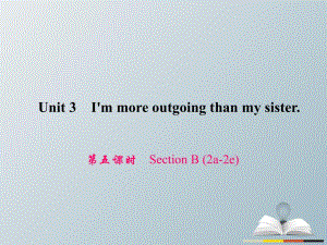 八年級英語上冊 Unit 3 I'm more outgoing than my sister（第5課時）Section B（2a-2e）習(xí)題課件 （新版）人教新目標版