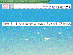 八年級(jí)英語(yǔ)下冊(cè) Module 1 Feelings and impressions Unit 2 I feel nervous when I speak Chinese習(xí)題課件 （新版）外研版