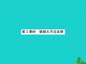 九年級(jí)政治全冊(cè) 第三單元 第8課 依法治國(guó)（第2課時(shí) 誰(shuí)都大不過(guò)法律）課件 人民版