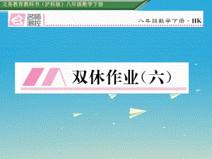 八年級數(shù)學(xué)下冊 雙休作業(yè)（六）課件 （新版）滬科版