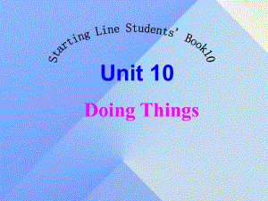 五年級英語下冊《Unit 10 Doing things》課件 人教新起點