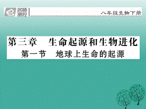 八年級(jí)生物下冊(cè) 第七單元 第三章 第一節(jié) 地球上生命的起源課件 （新版）新人教版