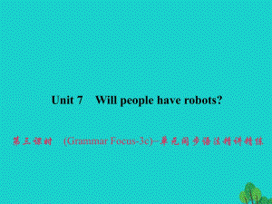 八年級英語上冊 Unit 7 Will people have robots（第3課時）（Grammar Focus-3c）同步語法精講精練課件 （新版）人教新目標版