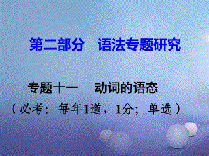 中考英語 第二部分 語法專題研究 專題十一 動詞的語態(tài)課件 人教新目標版