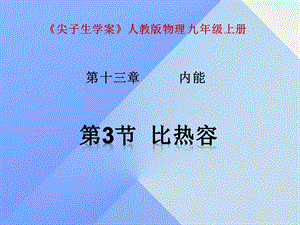 九年級(jí)物理全冊(cè) 第13章 內(nèi)能 第3節(jié) 比熱容課件 （新版）新人教版 (2)