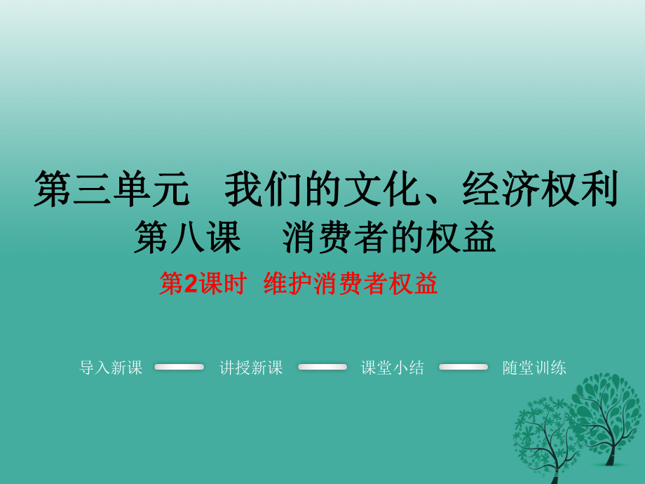 八年級政治下冊 第3單元 我們的文化、經(jīng)濟(jì)權(quán)利 第八課 消費者的權(quán)益 第2框 維護(hù)消費者權(quán)益教學(xué)課件 新人教版_第1頁