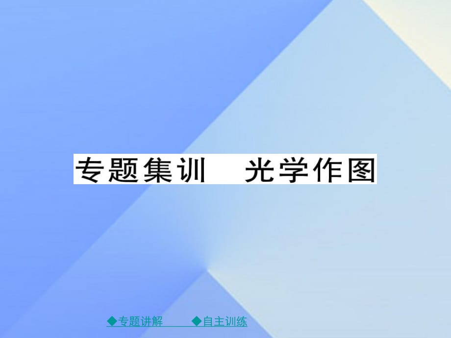 八年級(jí)物理全冊(cè) 第4章 多彩的光專題集訓(xùn) 光學(xué)作圖教學(xué)課件 （新版）滬科版_第1頁(yè)