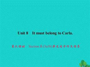 九年級(jí)英語(yǔ)全冊(cè) Unit 8 It must belong to Carla（第6課時(shí)）Section B（3a-3b）同步作文指導(dǎo)課件 （新版）人教新目標(biāo)版