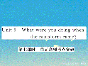 八年级英语下册 Unit 5 What were you doing when the rainstorm came（第7课时）高频考点突破课件 （新版）人教新目标版