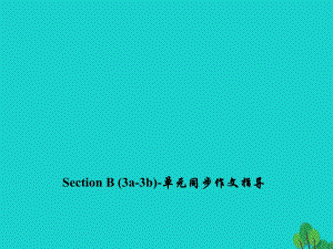 九年級英語全冊 Unit 5 What are the shirts made of Section B（3a-3b）同步作文指導(dǎo)課件 （新版）人教新目標(biāo)版