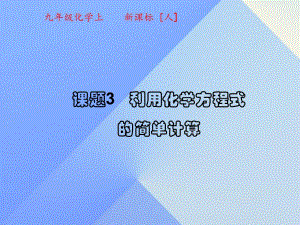 九年級化學(xué)上冊 5_3 利用化學(xué)方程式的簡單計(jì)算課件 （新版）新人教版