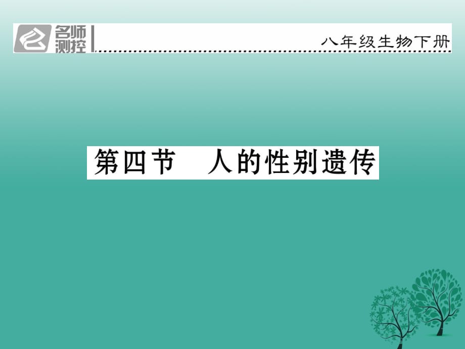 八年级生物下册 第七单元 第二章 第四节 人的性别遗传课件 （新版）新人教版_第1页