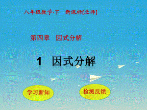 八年級(jí)數(shù)學(xué)下冊(cè) 4 因式分解 1 因式分解課件 （新版）北師大版