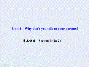 八年級英語下冊 Unit 4 Why don't you talk to your parents（第5課時）Section B(2a-2b)課件 （新版）人教新目標(biāo)版 (2)