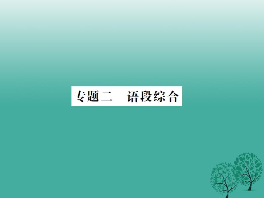 中考语文 第一部分 积累与运用 专题二 语段综合课件_第1页