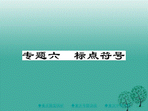 中考語文總復(fù)習(xí) 第1部分 語文知識(shí)及運(yùn)用 專題6 標(biāo)點(diǎn)符號(hào)課件1