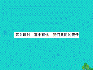 九年級(jí)政治全冊(cè) 第三單元 第8課 依法治國（第3課時(shí) 喜中有憂 我們共同的責(zé)任）課件 人民版