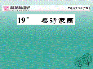 九年級(jí)語文下冊(cè) 第五單元 19《善待家園》課件 （新版）語文版1