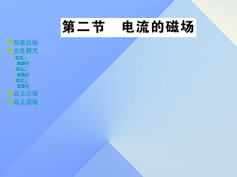 九年級物理全冊 第17章 從指南針到磁浮列車 第2節(jié) 電流的磁場教學課件 （新版）滬科版_第1頁