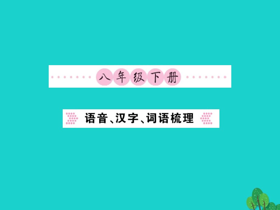 中考語文 八下 語音、漢字、詞語梳理課件1_第1頁