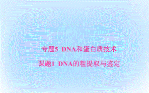 高中生物 專題5 DNA和蛋白質(zhì)技術(shù) 課題1 DNA的粗提取與鑒定課件 新人教版選修1 (2)