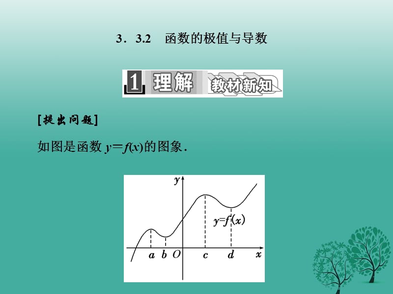 高中数学 3_3_2 函数的极值与导数课件 新人教A版选修1-1_第1页