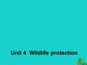 高中英語 Unit 4 Wildlife Protection Section Three Grammar2課件 新人教版必修2