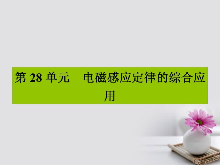 高三物理一轮复习 第九章 电磁感应 28 电磁感应定律的综合应用课件_第1页