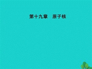 高中物理 第十九章 原子核 3-4 放射性的應(yīng)用與防護課件 新人教版選修3-5