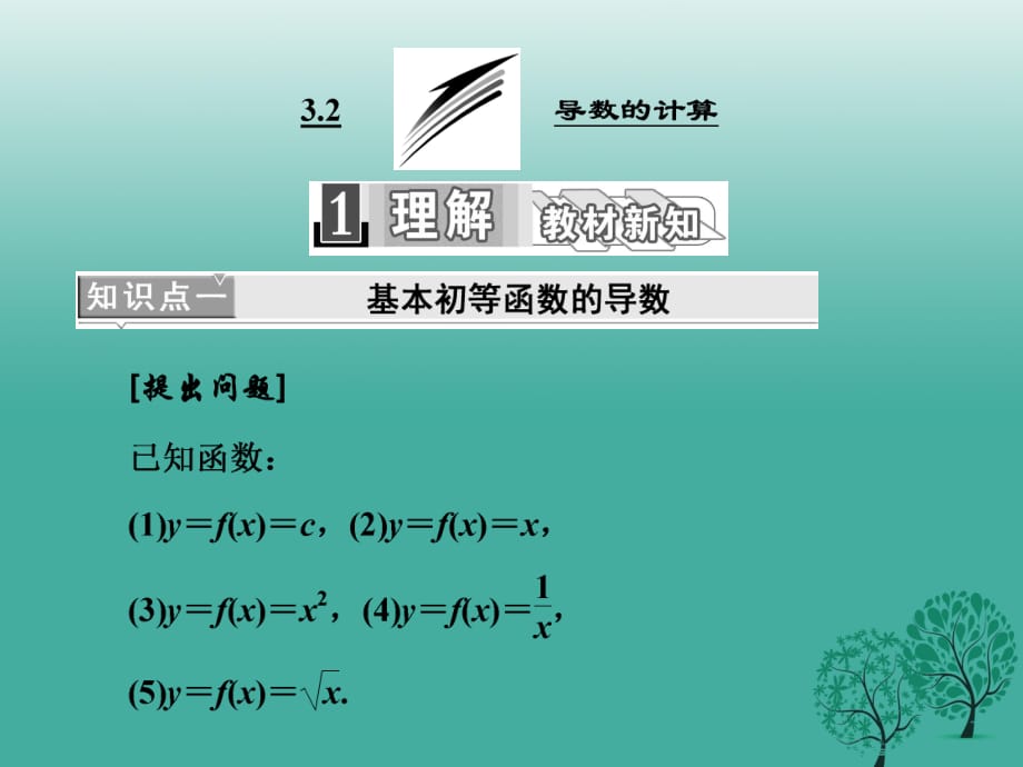 高中数学 3_2 导数的计算课件 新人教A版选修1-1_第1页