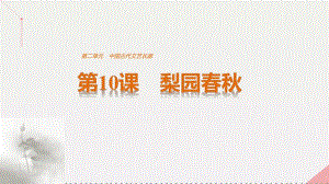 高中歷史 第二單元 中國古代文藝長廊 第10課 梨園春秋課件 岳麓版必修3