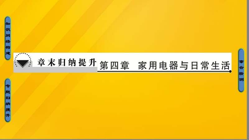 高中物理 第4章 家用電器與日常生活章末歸納提升課件 粵教版_第1頁(yè)