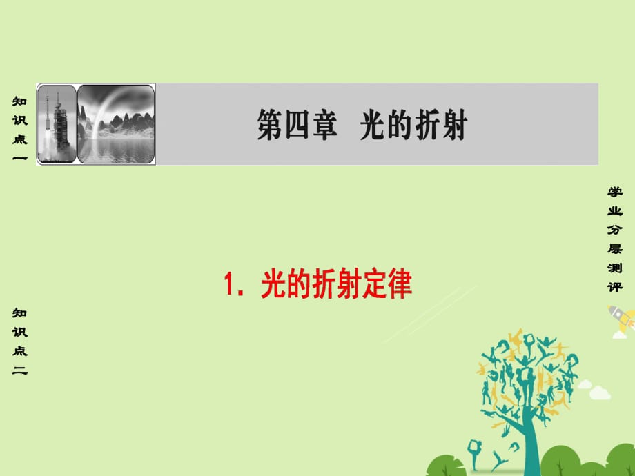 高中物理 第4章 光的折射 1 光的折射定律課件 教科版選修3-4_第1頁