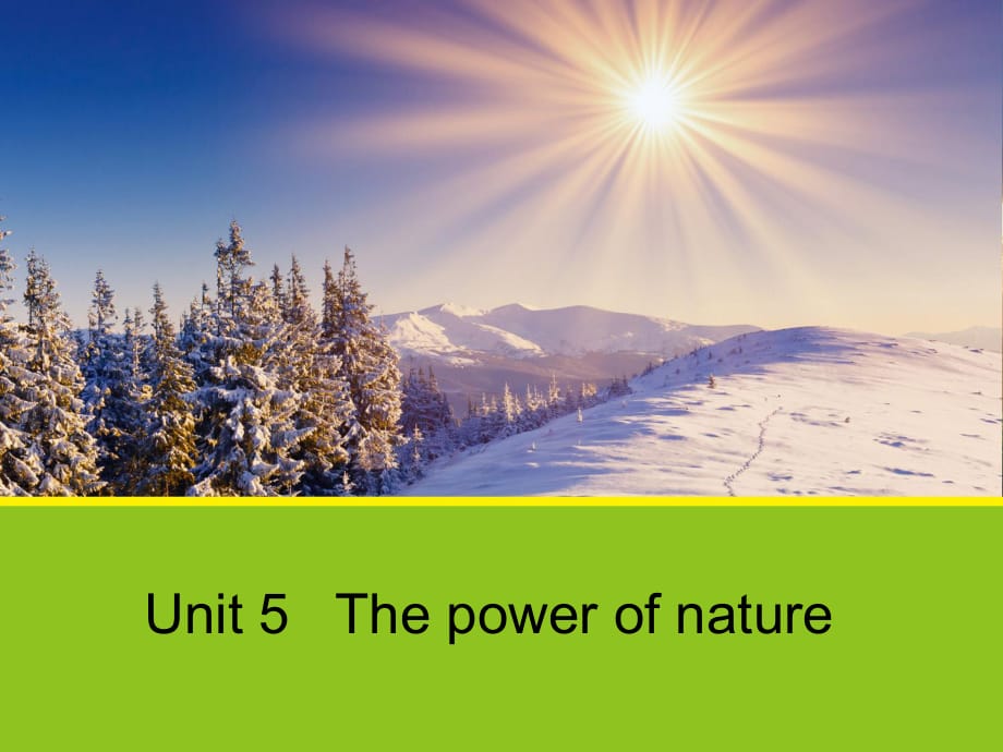 高中英语 Unit 5 The power of nature Reading 1课件 新人教版选修61_第1页