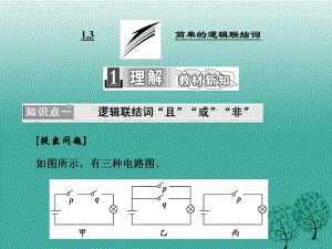 高中數(shù)學(xué) 1_3 簡(jiǎn)單的邏輯聯(lián)結(jié)詞課件 新人教A版選修2-1