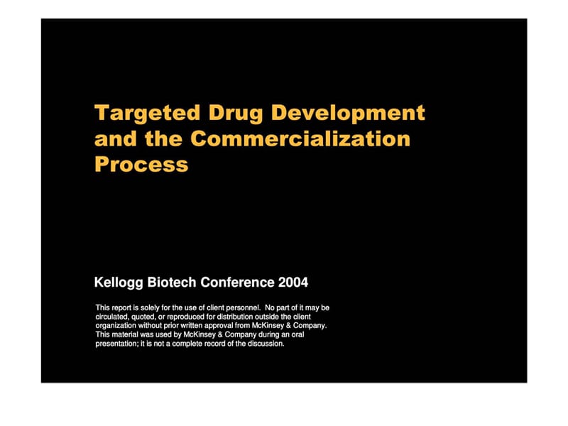 麦肯锡：TargetedDrugDevelopmentandtheCommercializationProcess_第1页