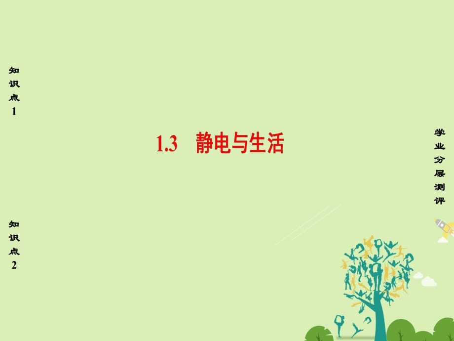 高中物理 第1章 電荷的相互作用 1_3 靜電與生活課件 滬科版選修3-1_第1頁