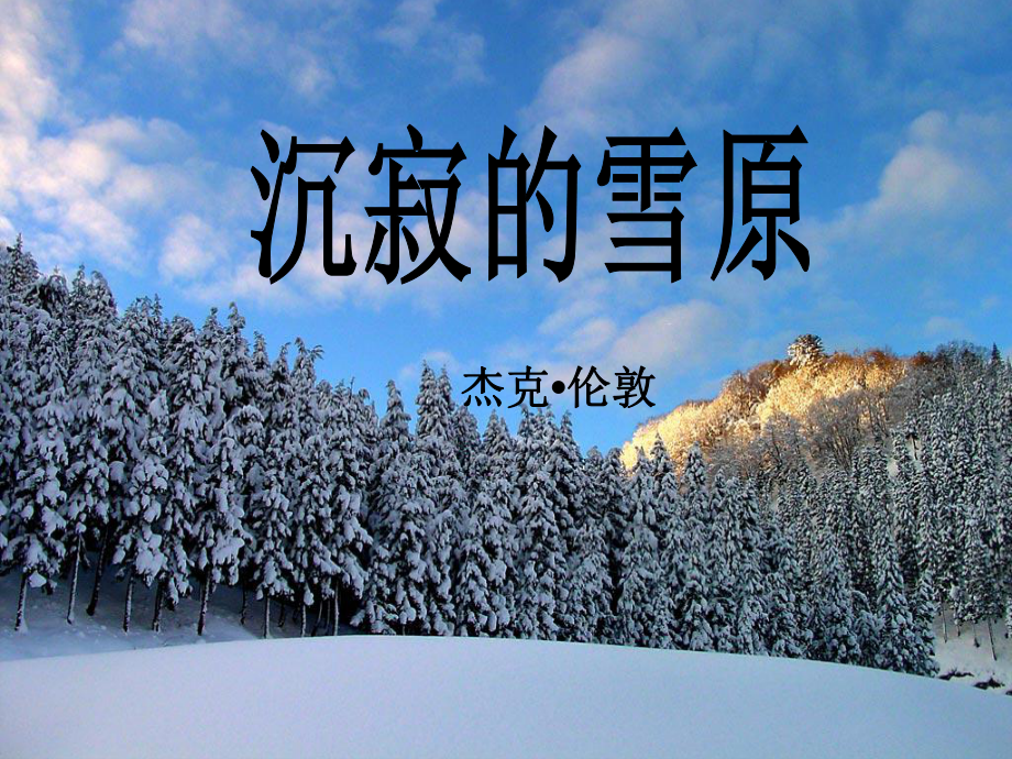 八年級語文上冊 14《沉寂的雪原》課件 長春版_第1頁