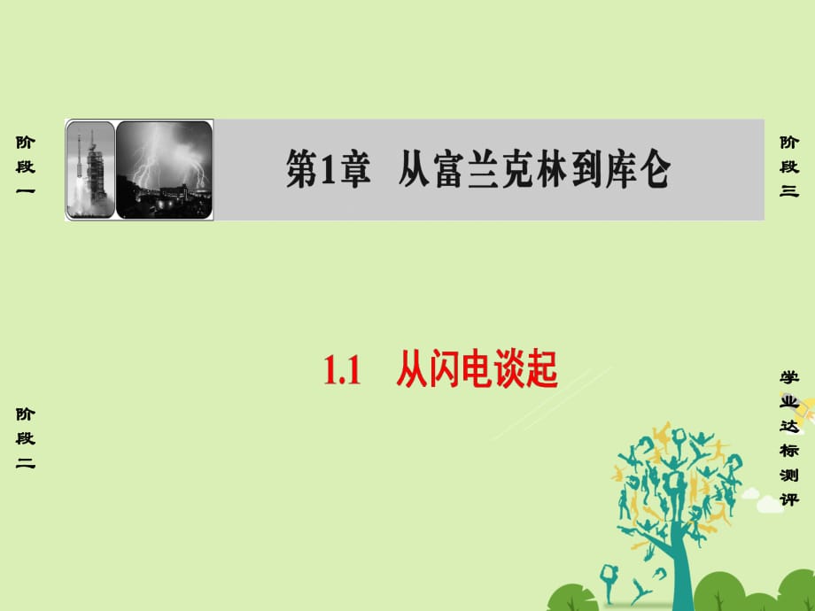 高中物理 第1章 從富蘭克林到庫侖 1_1從閃電談起課件 滬科版選修1-1_第1頁