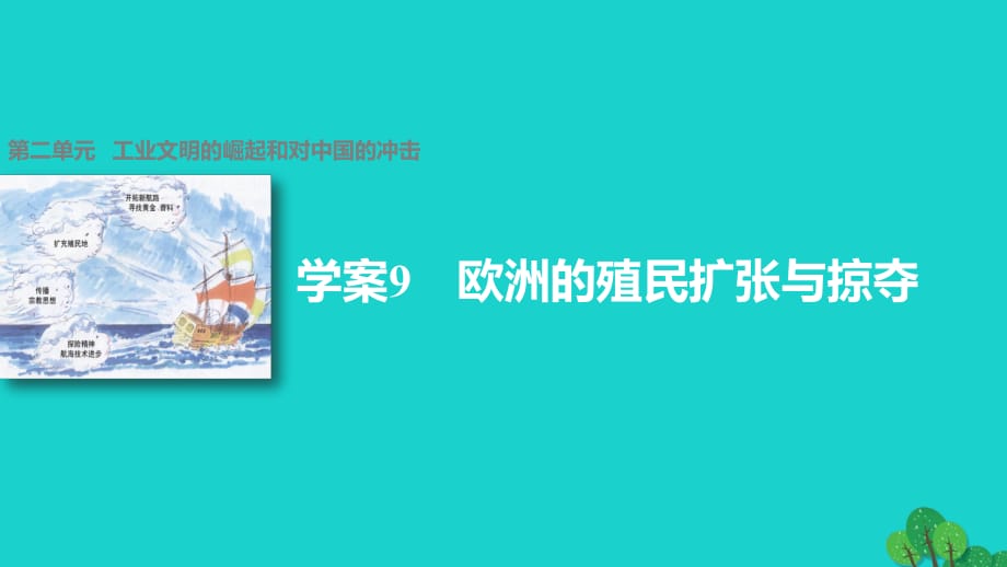 高中歷史 第二單元 工業(yè)文明的崛起和對(duì)中國(guó)的沖擊 9 歐洲的殖民擴(kuò)張與掠奪課件 岳麓版必修2_第1頁(yè)