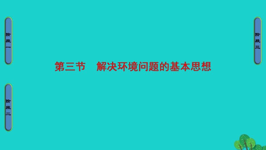 高中地理 第1章 環(huán)境與環(huán)境問題 第3節(jié) 解決環(huán)境問題的基本思想課件 新人教版選修6_第1頁