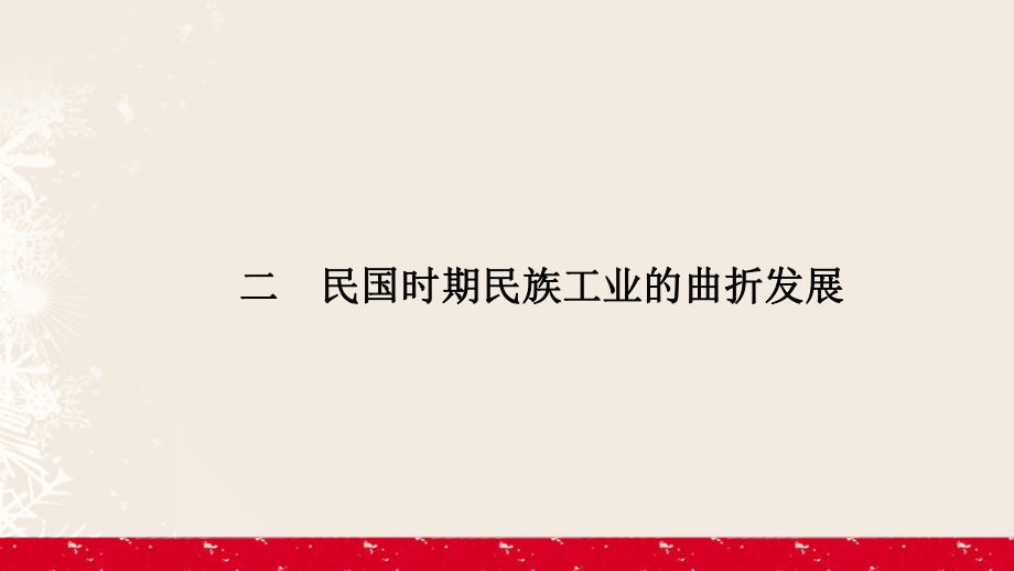 高中歷史 專題2 近代中國資本主義的曲折發(fā)展 2_2 民國時期民族工業(yè)的曲折發(fā)展課件 人民版必修2_第1頁