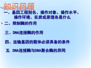 高中生物 1_1 DNA重組技術(shù)的基因工具課件 新人教版選修31