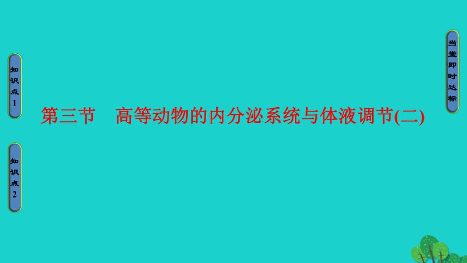 高中生物 第2章 動(dòng)物生命活動(dòng)的調(diào)節(jié) 第3節(jié) 高等動(dòng)物的內(nèi)分泌系統(tǒng)與體液調(diào)節(jié)（二）課件 浙科版必修3_第1頁