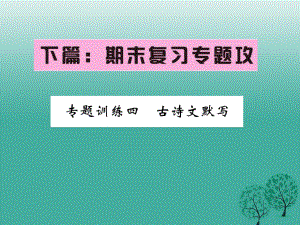 八年級語文下冊 專題復(fù)習(xí)訓(xùn)練四 古詩文默寫課件 （新版）新人教版