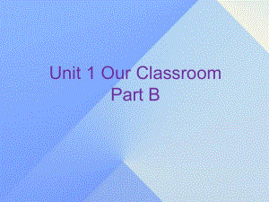 四年級英語上冊 Unit 1 Our classroom Part B課件2 （新版）閩教版